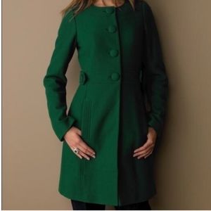 Banana Republic Green Wool Fitted Peacoat